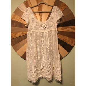 Entro Crochet Overlay Dress